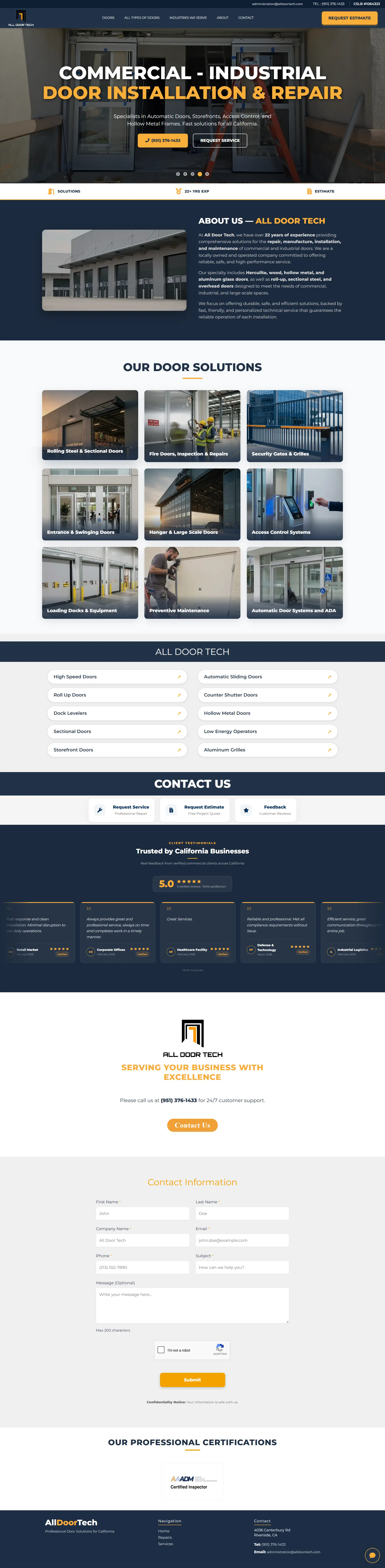 Sitio web corporativo de All Door Tech